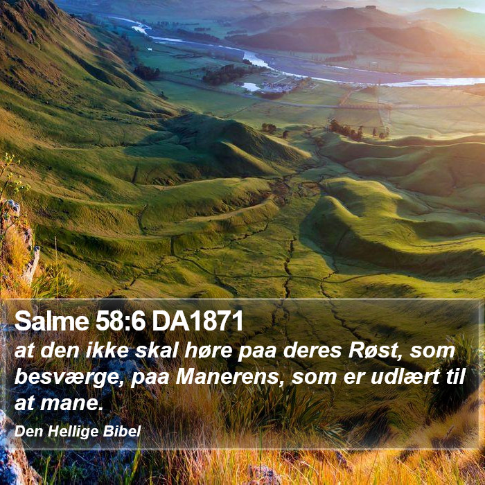 Salme 58:6 DA1871 Bible Study