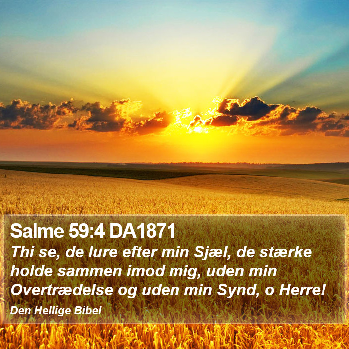 Salme 59:4 DA1871 Bible Study