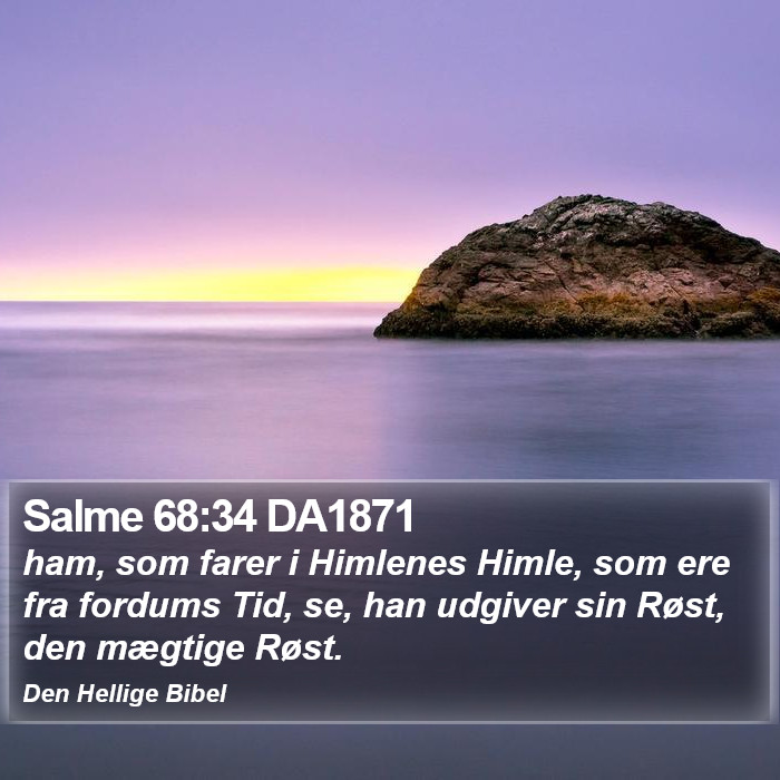 Salme 68:34 DA1871 Bible Study