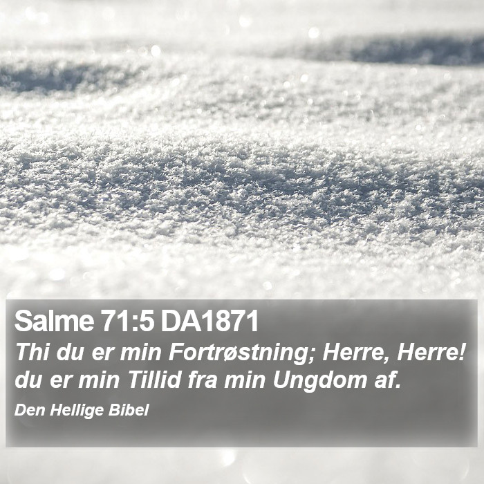 Salme 71:5 DA1871 Bible Study