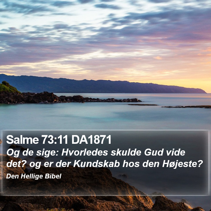 Salme 73:11 DA1871 Bible Study