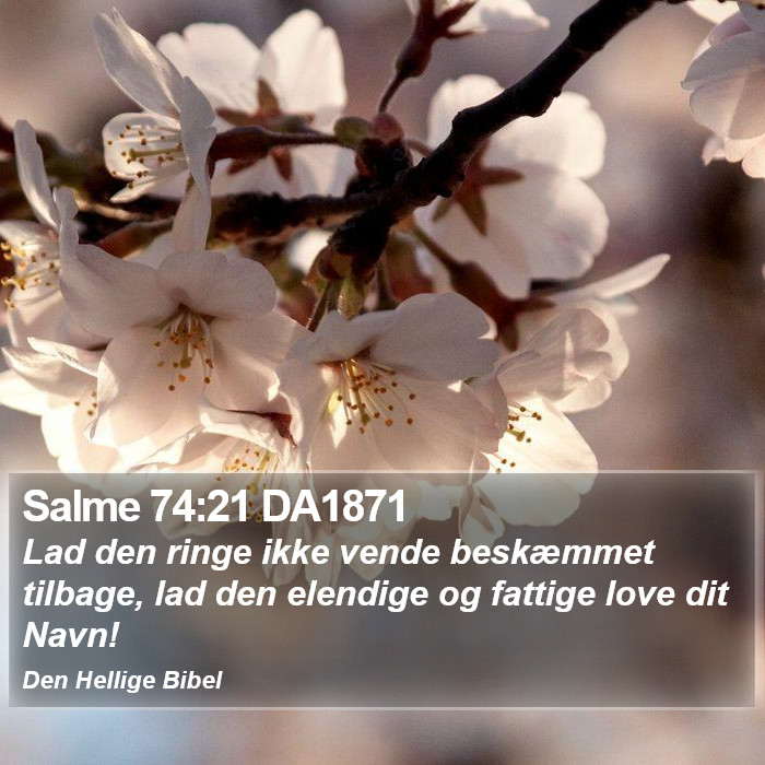 Salme 74:21 DA1871 Bible Study