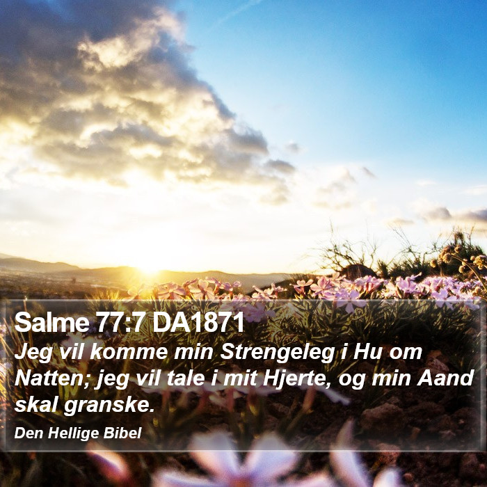 Salme 77:7 DA1871 Bible Study