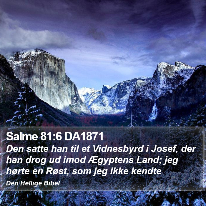 Salme 81:6 DA1871 Bible Study