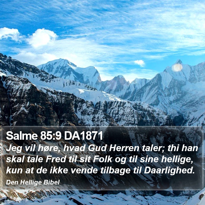 Salme 85:9 DA1871 Bible Study