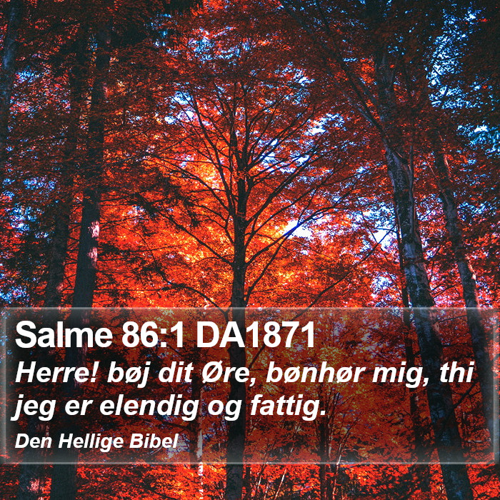 Salme 86:1 DA1871 Bible Study