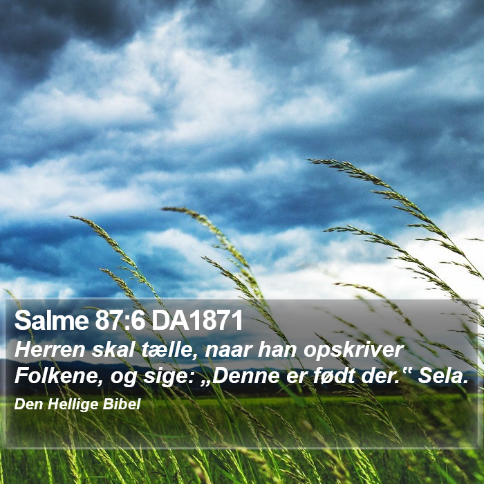 Salme 87:6 DA1871 Bible Study