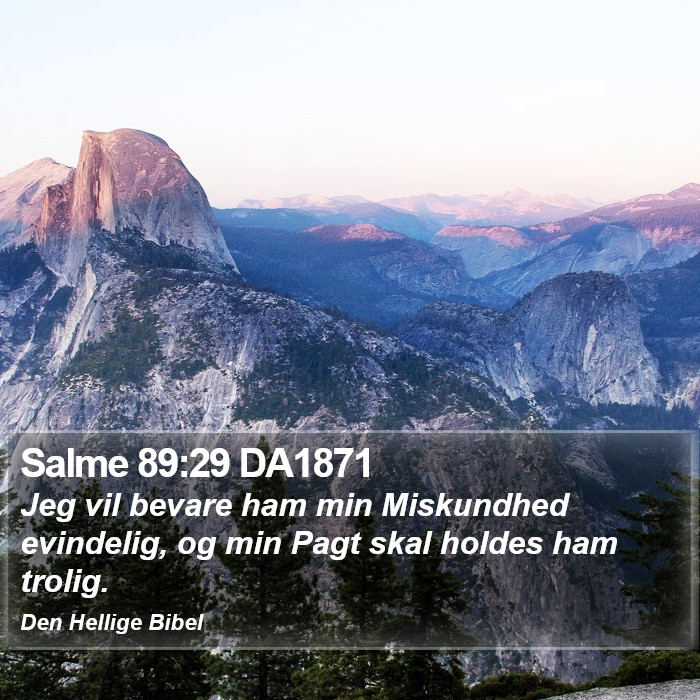 Salme 89:29 DA1871 Bible Study