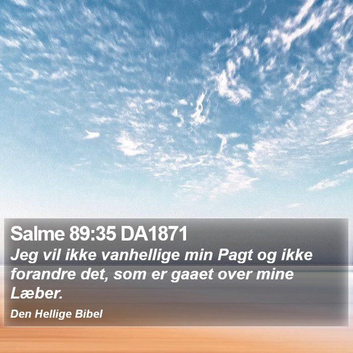 Salme 89:35 DA1871 Bible Study