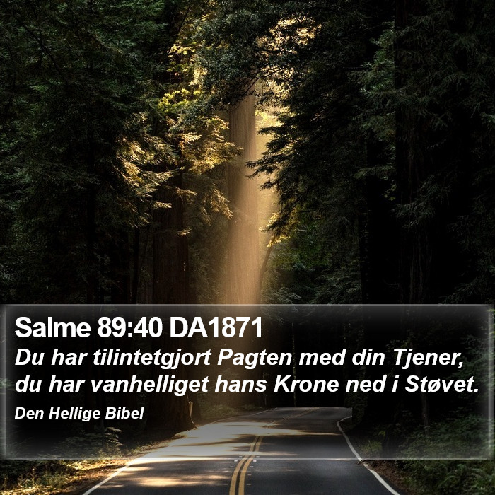 Salme 89:40 DA1871 Bible Study