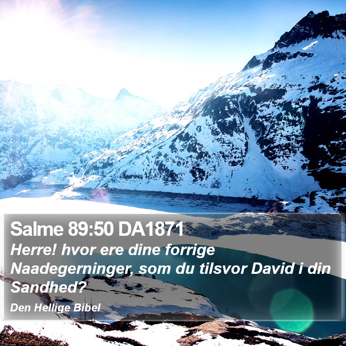 Salme 89:50 DA1871 Bible Study