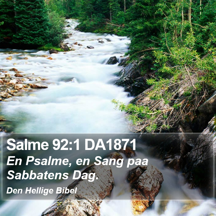 Salme 92:1 DA1871 Bible Study