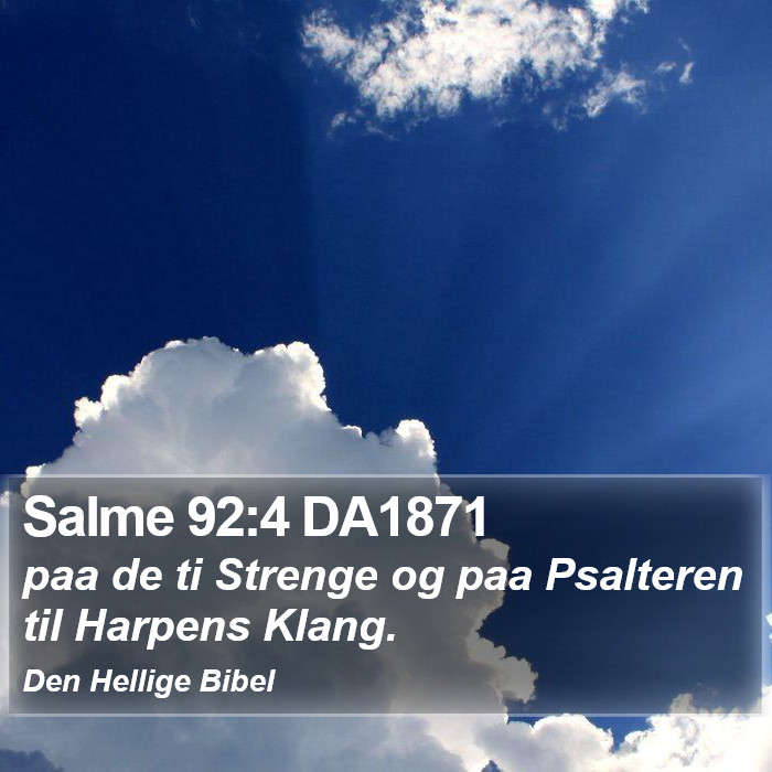 Salme 92:4 DA1871 Bible Study