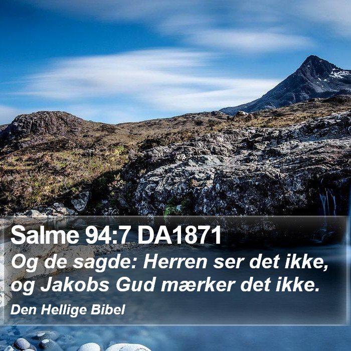 Salme 94:7 DA1871 Bible Study