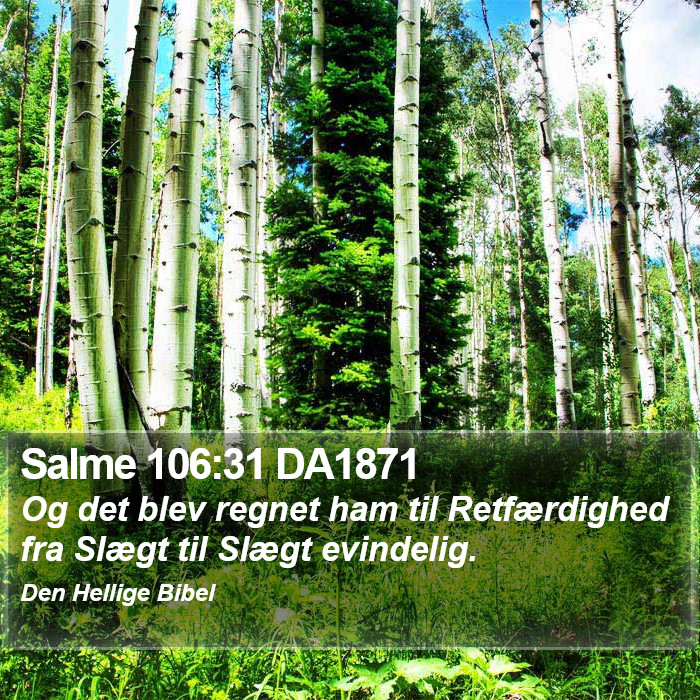 Salme 106:31 DA1871 Bible Study