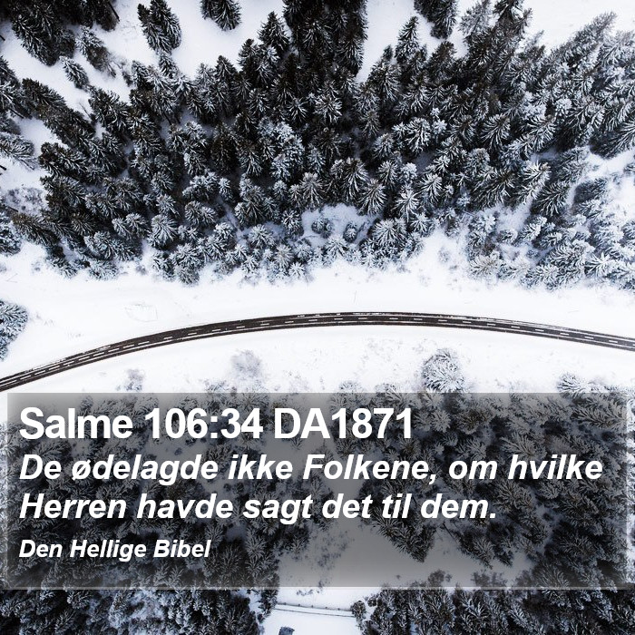 Salme 106:34 DA1871 Bible Study