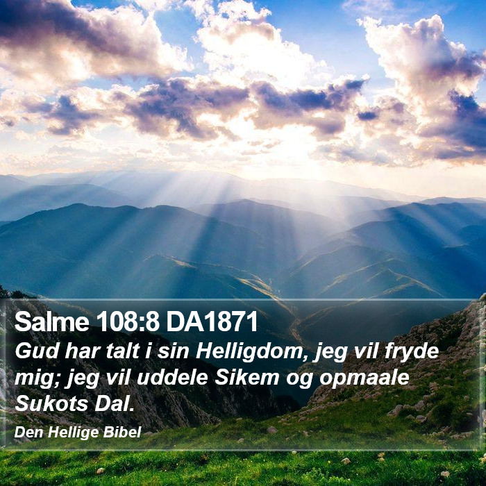 Salme 108:8 DA1871 Bible Study