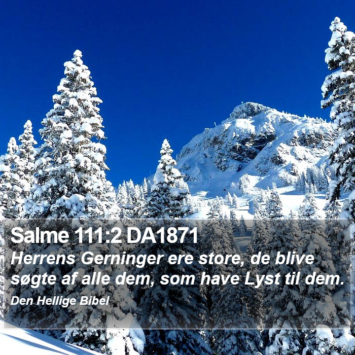 Salme 111:2 DA1871 Bible Study