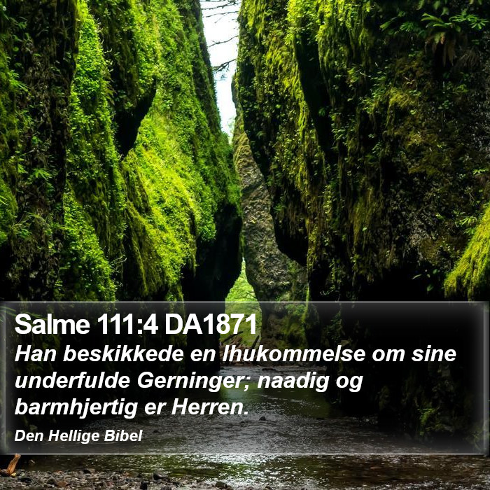 Salme 111:4 DA1871 Bible Study