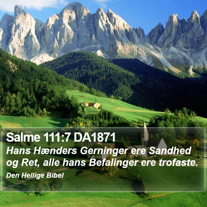 Salme 111:7 DA1871 Bible Study