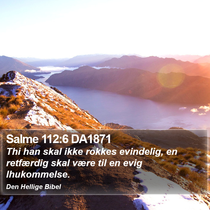 Salme 112:6 DA1871 Bible Study