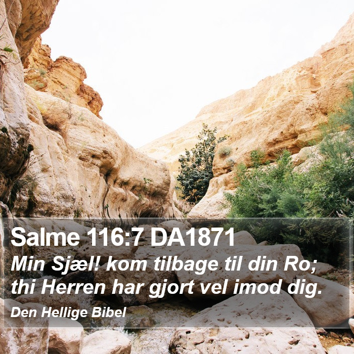 Salme 116:7 DA1871 Bible Study