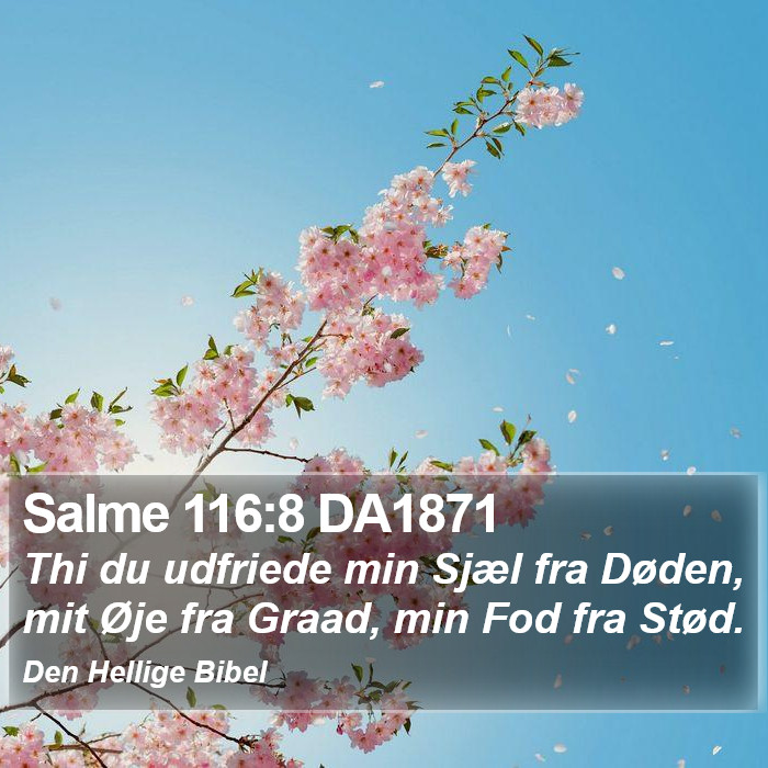 Salme 116:8 DA1871 Bible Study