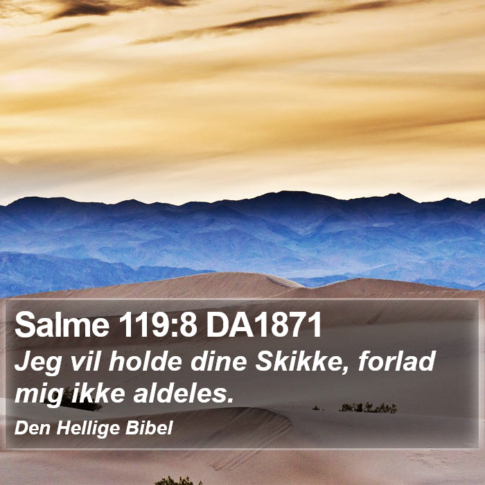 Salme 119:8 DA1871 Bible Study