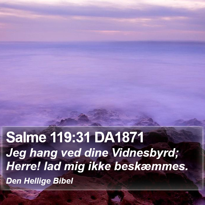 Salme 119:31 DA1871 Bible Study