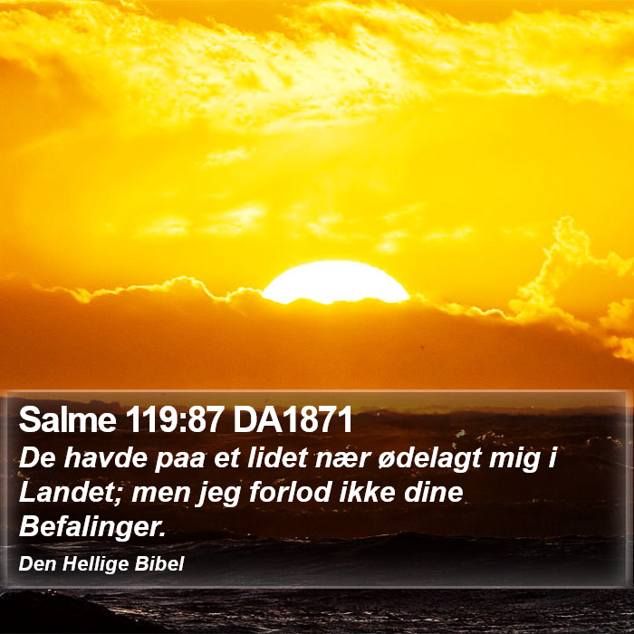 Salme 119:87 DA1871 Bible Study