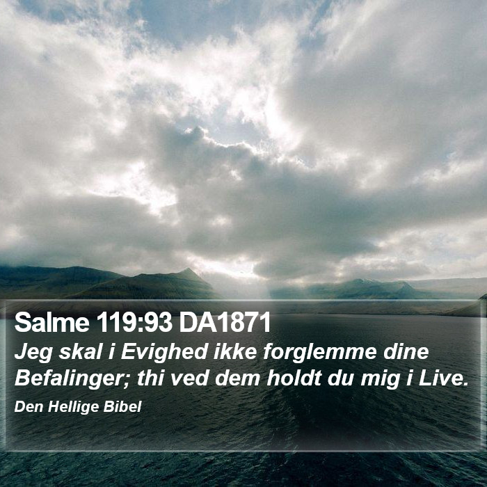 Salme 119:93 DA1871 Bible Study