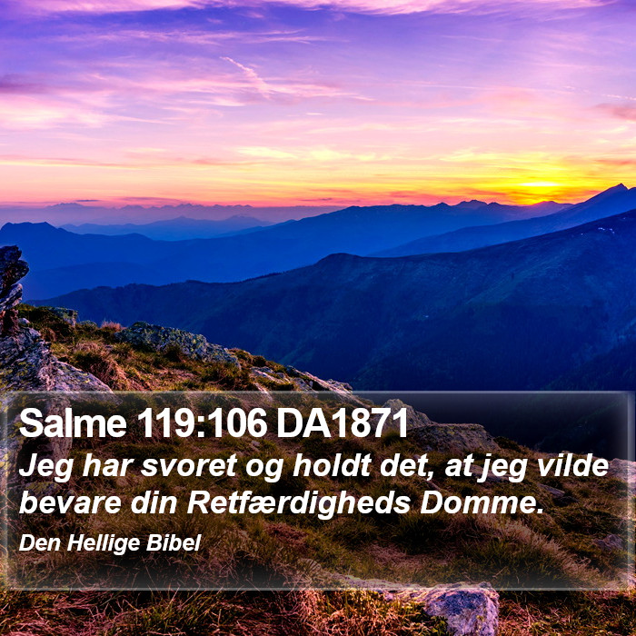 Salme 119:106 DA1871 Bible Study