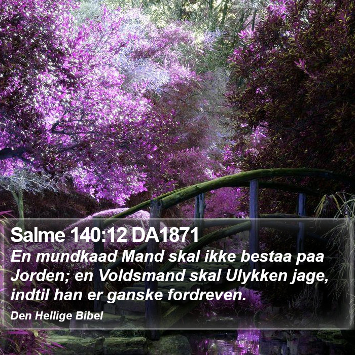 Salme 140:12 DA1871 Bible Study