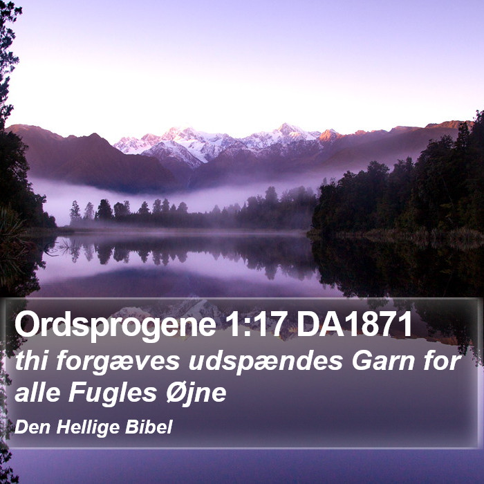 Ordsprogene 1:17 DA1871 Bible Study