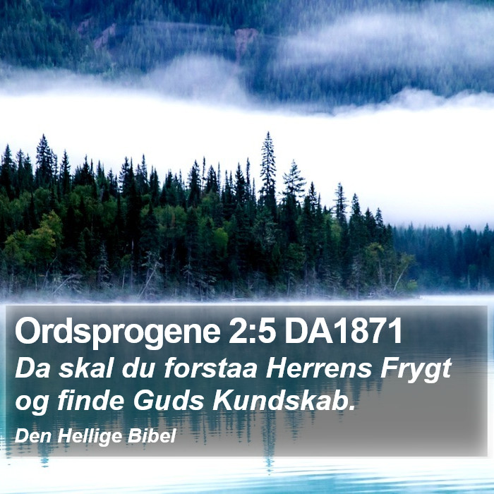 Ordsprogene 2:5 DA1871 Bible Study