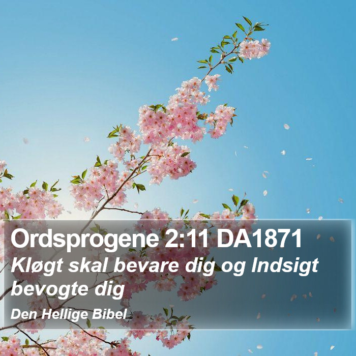 Ordsprogene 2:11 DA1871 Bible Study