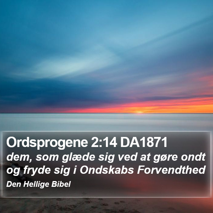 Ordsprogene 2:14 DA1871 Bible Study
