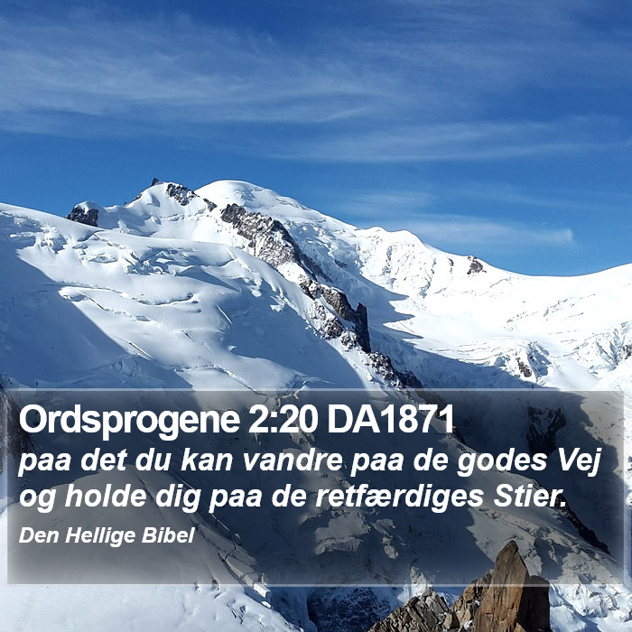 Ordsprogene 2:20 DA1871 Bible Study
