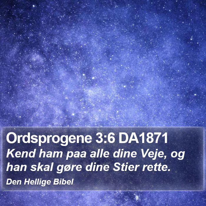 Ordsprogene 3:6 DA1871 Bible Study