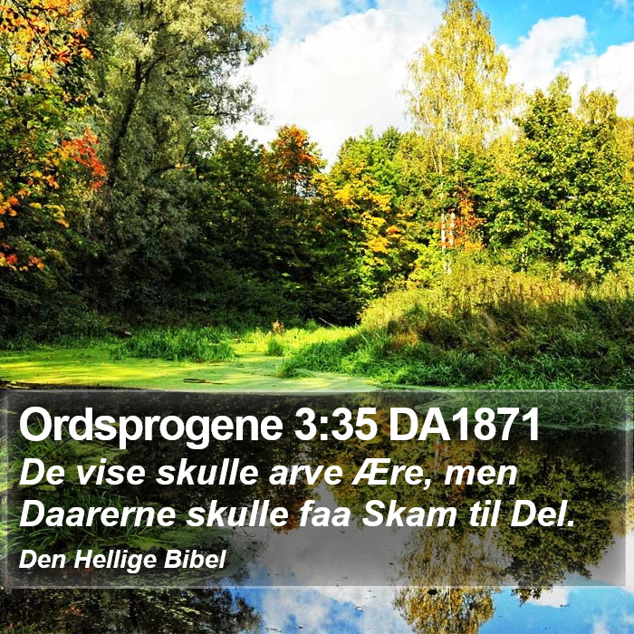 Ordsprogene 3:35 DA1871 Bible Study