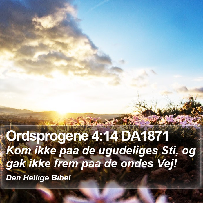 Ordsprogene 4:14 DA1871 Bible Study