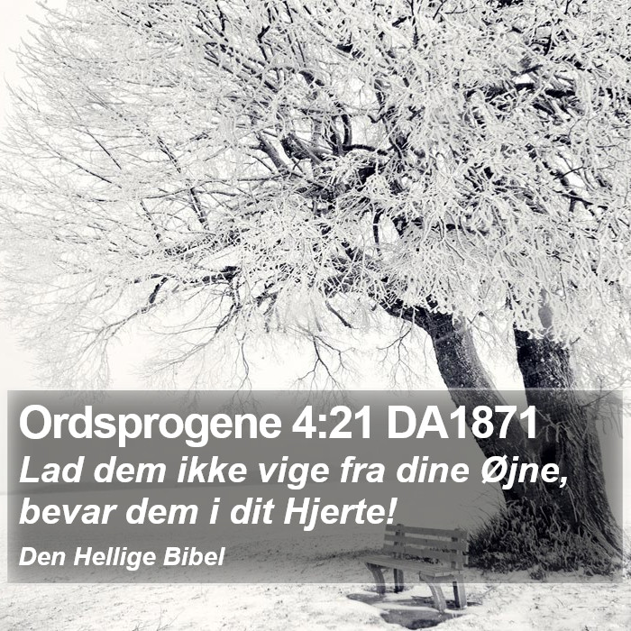 Ordsprogene 4:21 DA1871 Bible Study