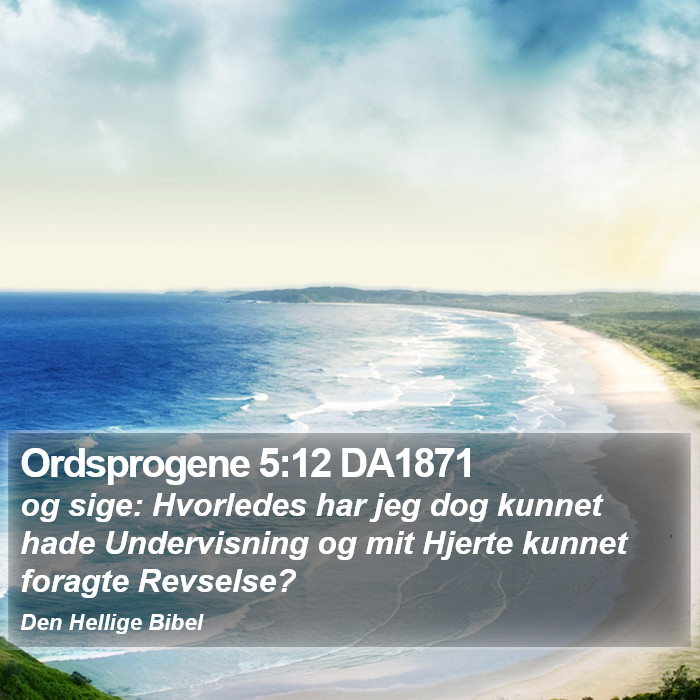 Ordsprogene 5:12 DA1871 Bible Study