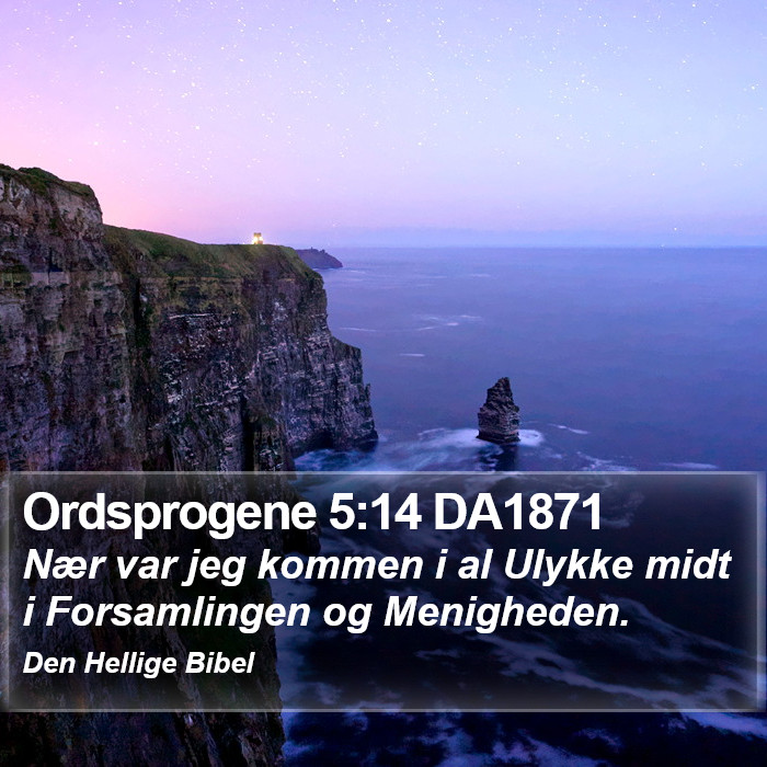 Ordsprogene 5:14 DA1871 Bible Study