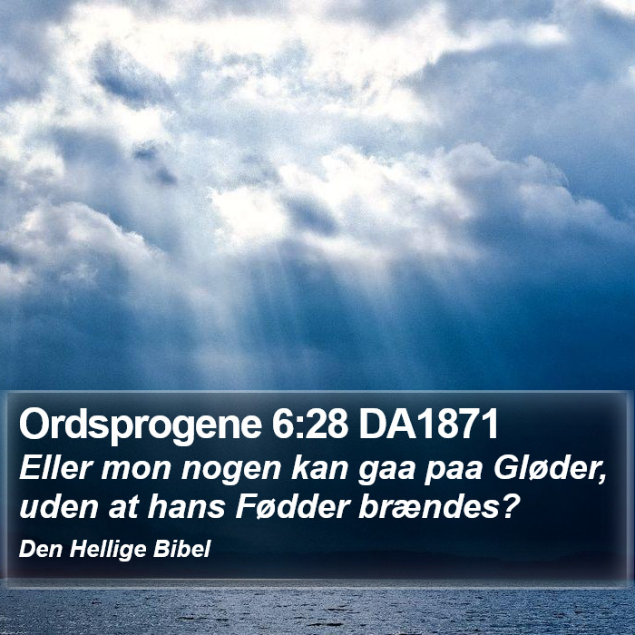 Ordsprogene 6:28 DA1871 Bible Study