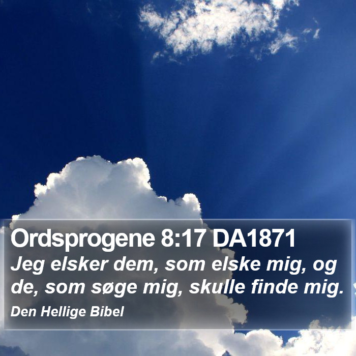 Ordsprogene 8:17 DA1871 Bible Study