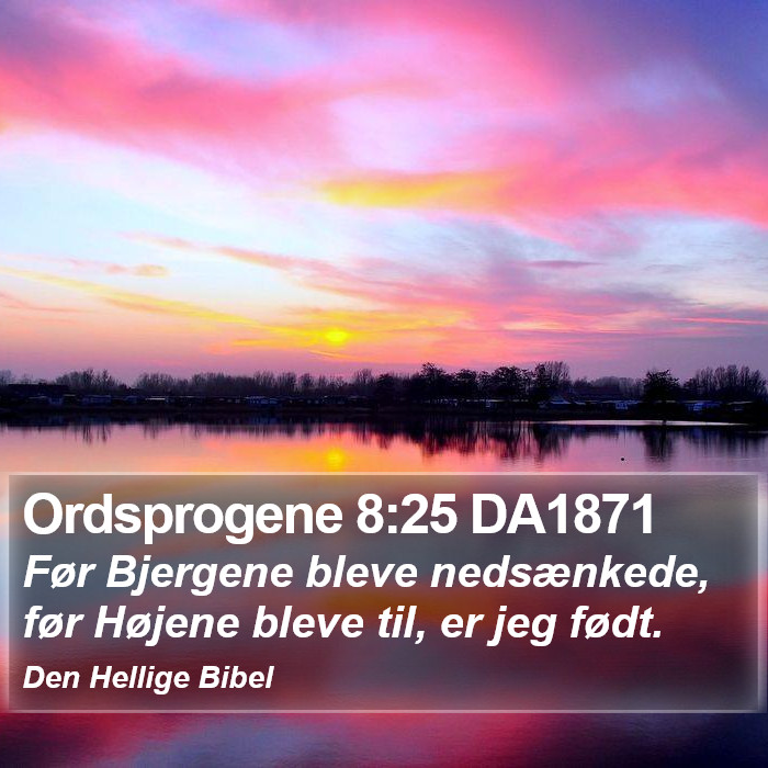 Ordsprogene 8:25 DA1871 Bible Study