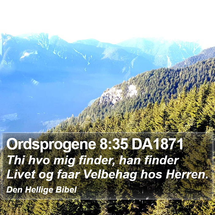 Ordsprogene 8:35 DA1871 Bible Study