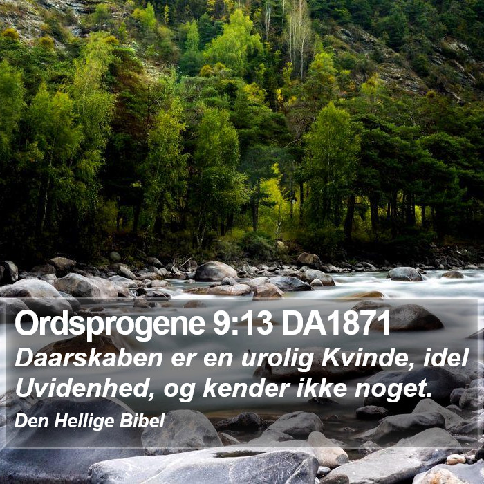 Ordsprogene 9:13 DA1871 Bible Study