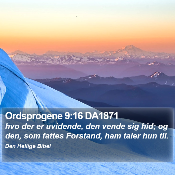 Ordsprogene 9:16 DA1871 Bible Study